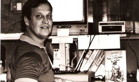 Dallin Malmgren at desk in 1989.