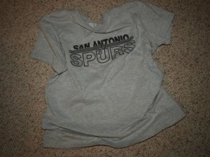 crumbled Spurs t-shirt